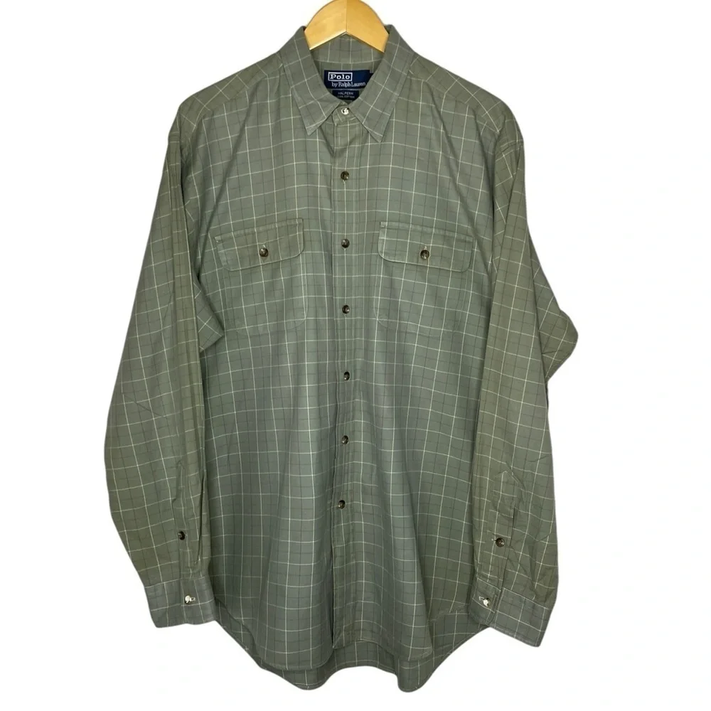 Polo by Ralph Lauren Halpern Plaid Button Down Shirt Men’s Size Large